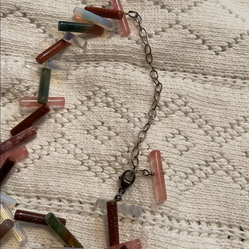 Artisan Multicolor Glass Rod Abstract Glass Necklace🫧 - Picture 6 of 7